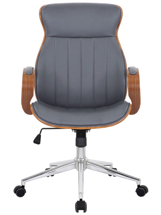 Melilla műbőr irodai szék, dió/szürke