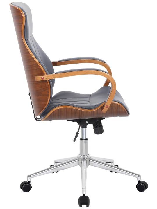 Melilla műbőr irodai szék, dió/szürke
