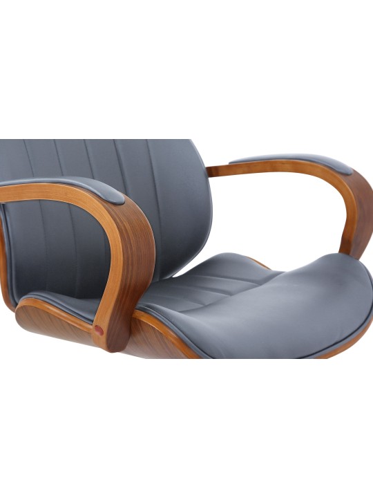 Melilla műbőr irodai szék, dió/szürke