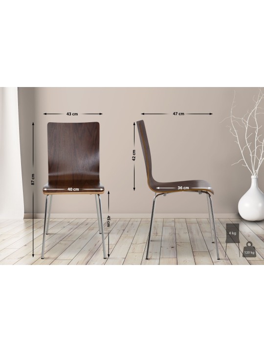 Pepe látogatói szék, dió