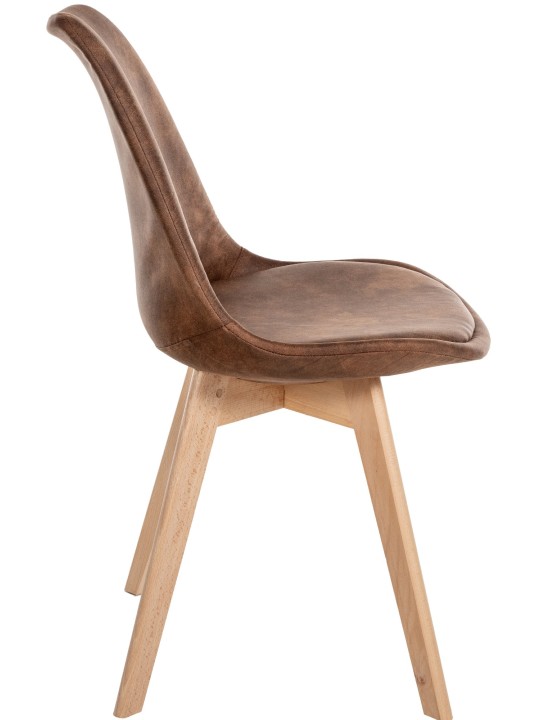 4 db Linares Vintage szék készlet, barna 4 db Linares Vintage szék készlet, barna