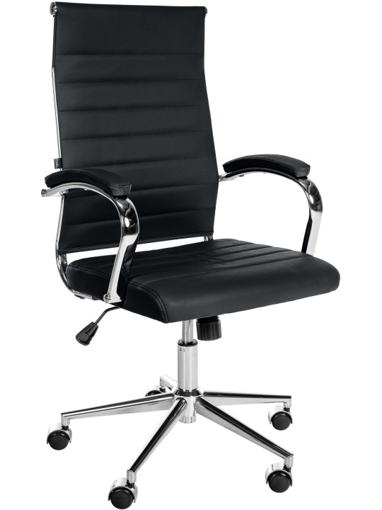 Mollis valódi bőr irodai szék, fekete
