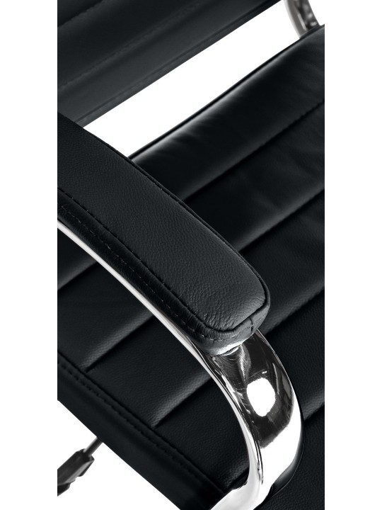 Mollis valódi bőr irodai szék, fekete