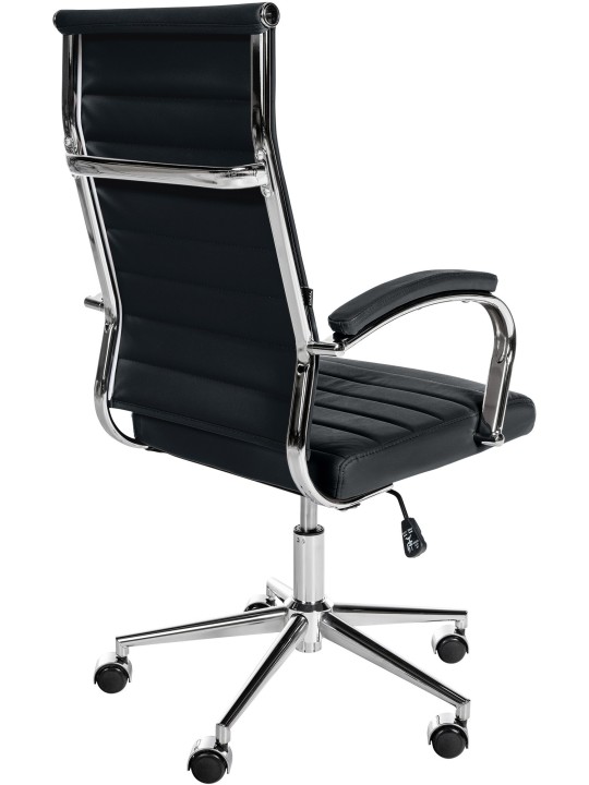 Mollis valódi bőr irodai szék, fekete