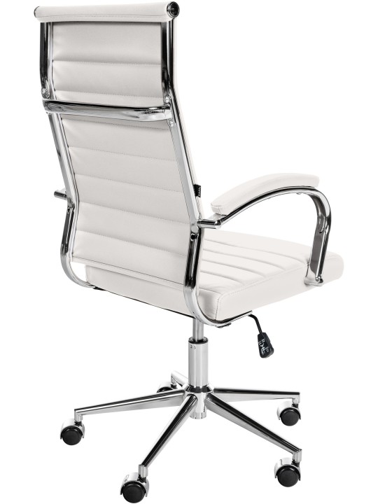Mollis valódi bőr irodai szék, fehér