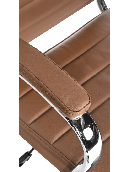 Mollis valódi bőr irodai szék, világosbarna