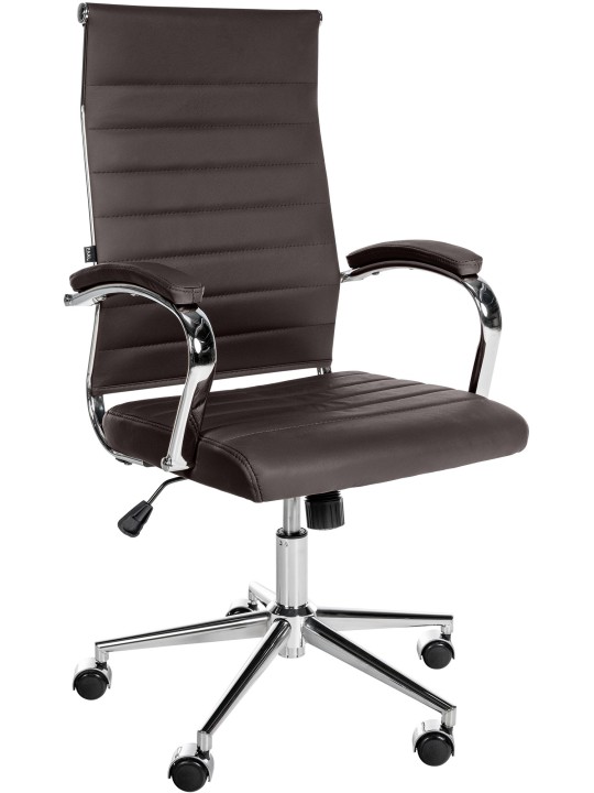 Mollis valódi bőr irodai szék, kávé