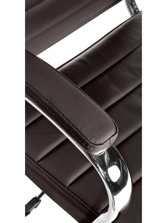 Mollis valódi bőr irodai szék, kávé