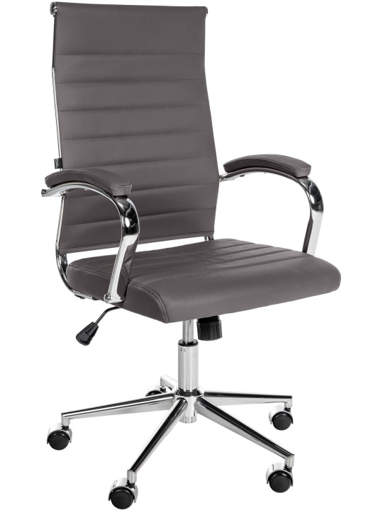 Mollis valódi bőr irodai szék, szürke