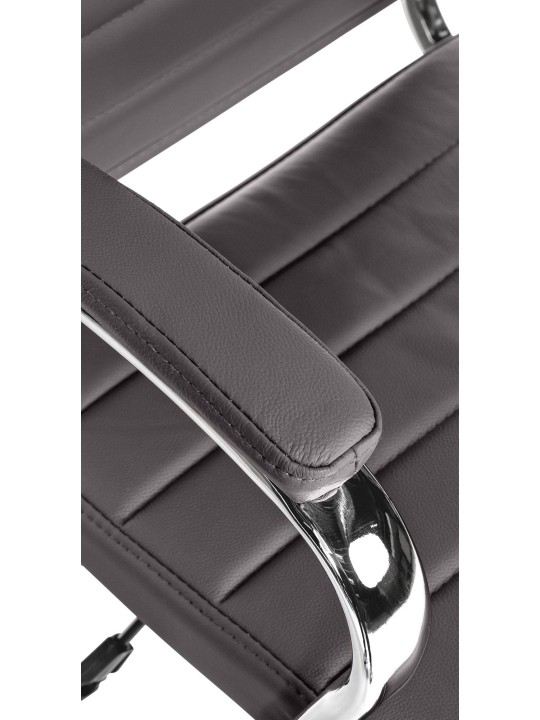 Mollis valódi bőr irodai szék, szürke