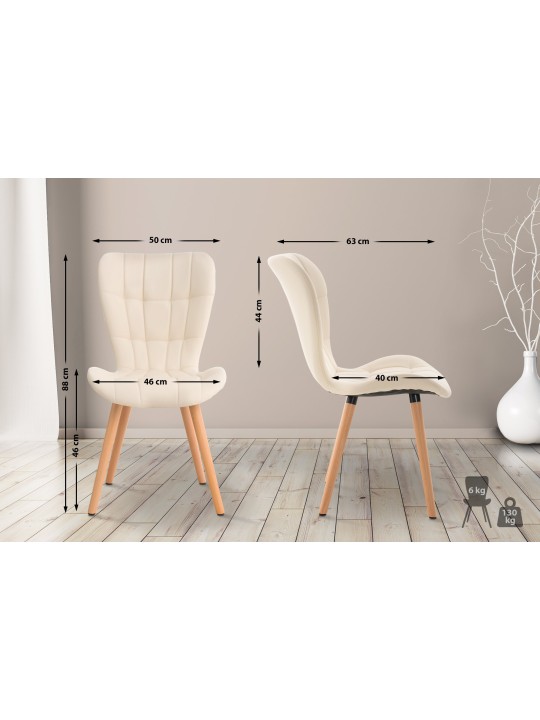 Szék Elda PU natúr, krém Szék Elda PU natúr, krém