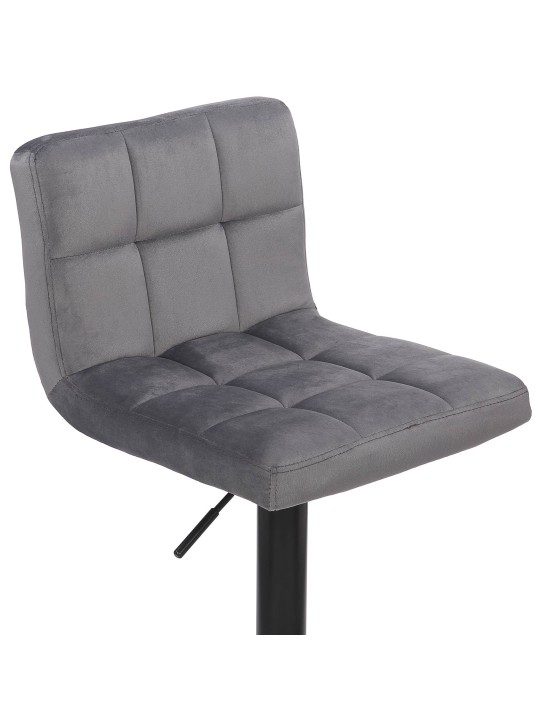 Feni bársony bárszék 4db, szürke Feni bársony bárszék 4db, szürke