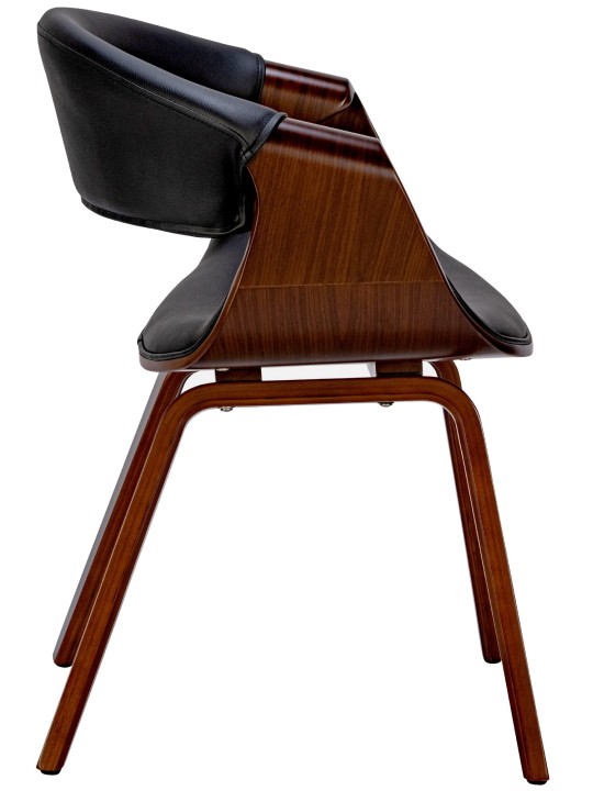 2 db Foley műbőr étkezőszék szett, dió/fekete 2 db Foley műbőr étkezőszék szett, dió/fekete