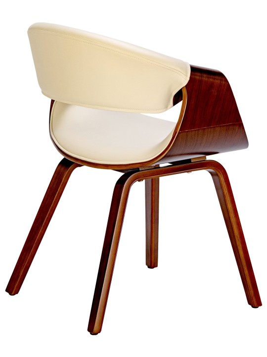 2 db Foley műbőr étkezőszék szett, dió/krém