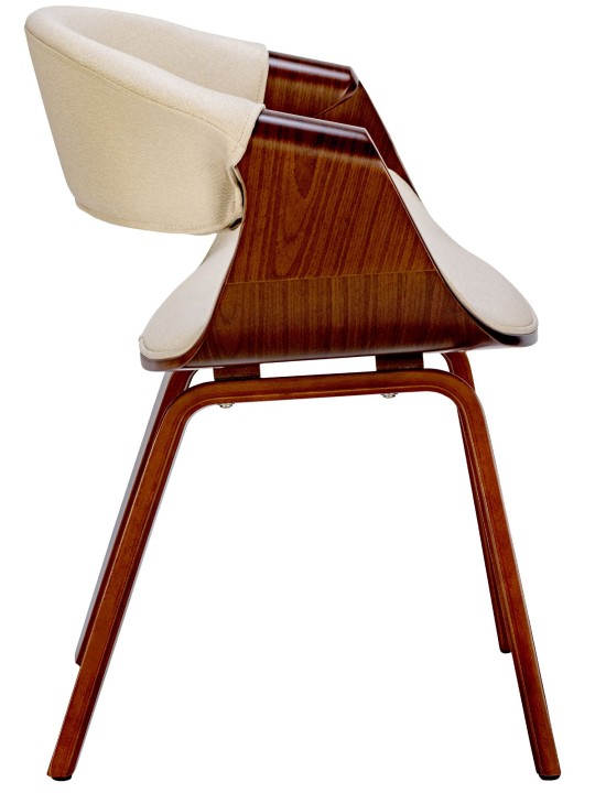 2 db Foley szövet étkezőszékből álló készlet, dió/krém