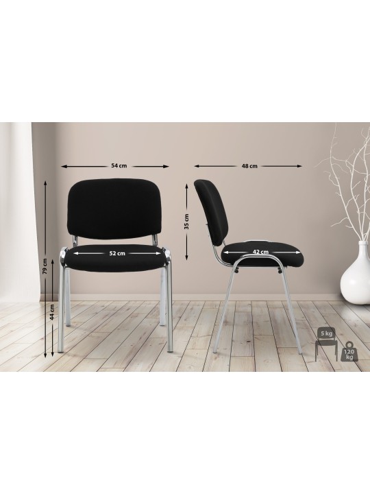 Látogatószék Ken C szövet, fekete