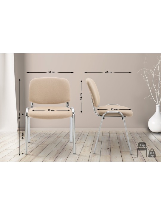 Látogatószék Ken C szövet, krém