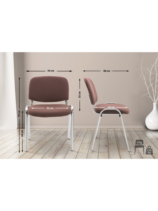 Látogatószék Ken C szövet, barna