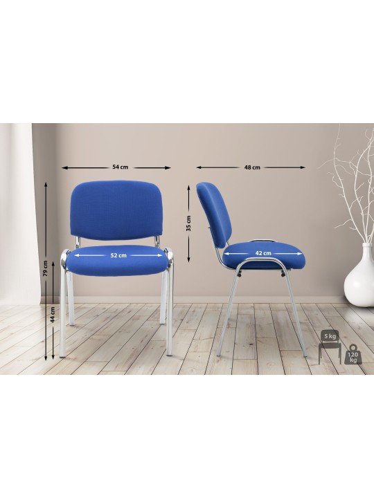 Látogatószék Ken C szövet, kék