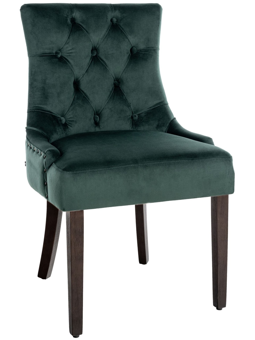 Étkezőszék Aberdeen bársony antik, sötétzöld