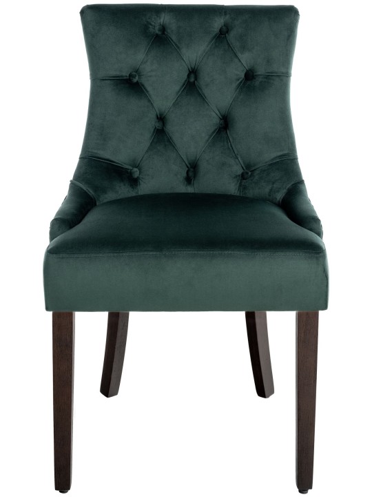 Étkezőszék Aberdeen bársony antik, sötétzöld