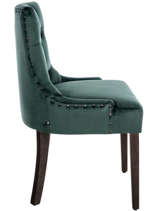 Étkezőszék Aberdeen bársony antik, sötétzöld