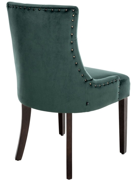 Étkezőszék Aberdeen bársony antik, sötétzöld