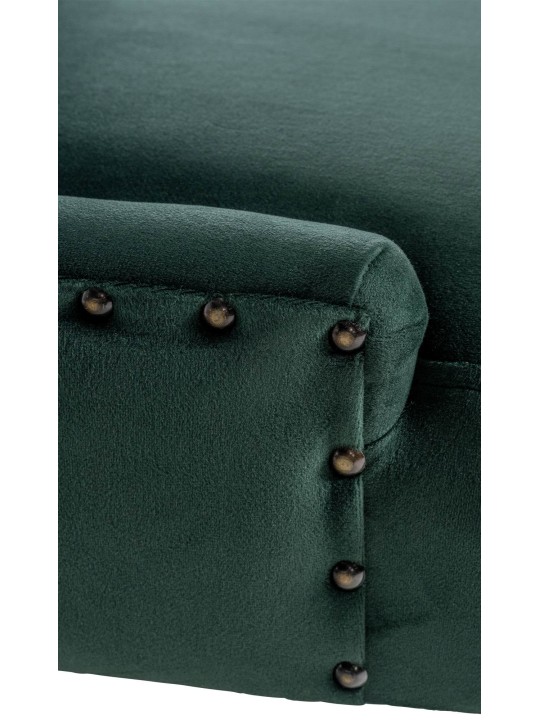 Étkezőszék Aberdeen bársony antik, sötétzöld