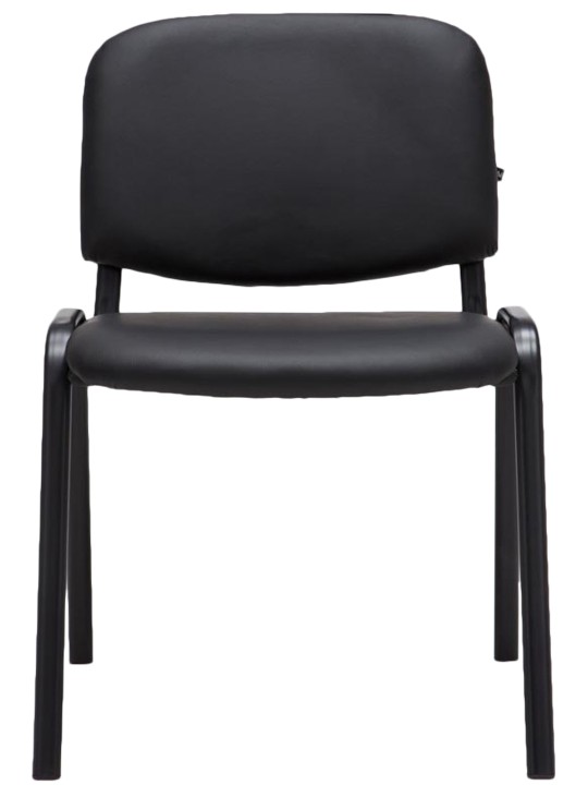 Ken műbőr látogatószék, fekete