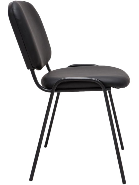 Ken műbőr látogatószék, fekete