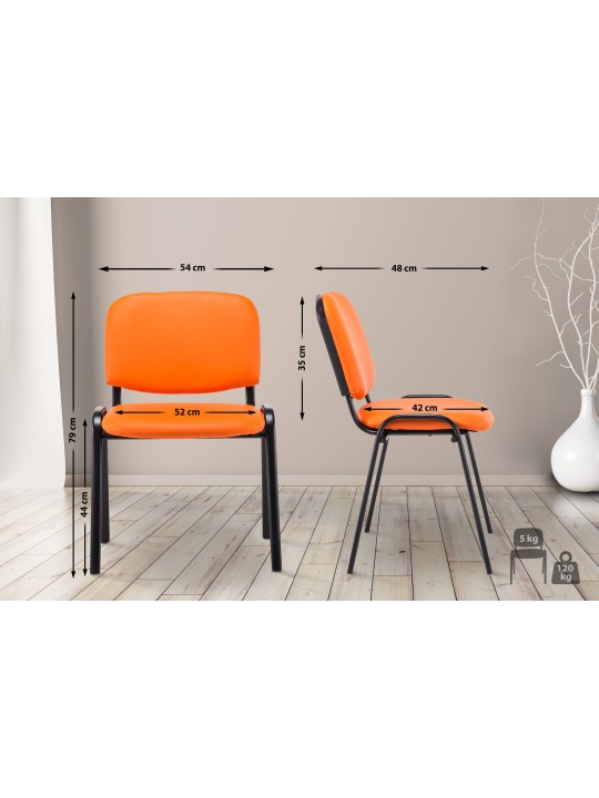 Ken műbőr látogatószék, narancs