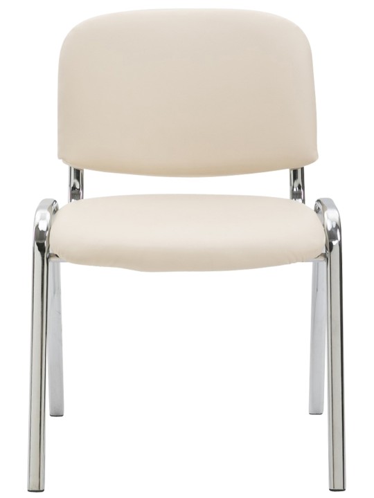 Ken C műbőr látogatószék, krém