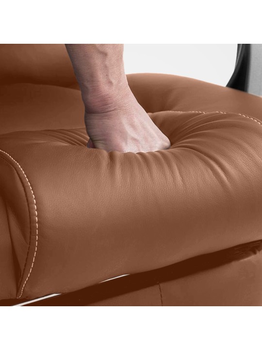 Pacific irodai szék masszázs funkcióval V2 műbőr, világosbarna