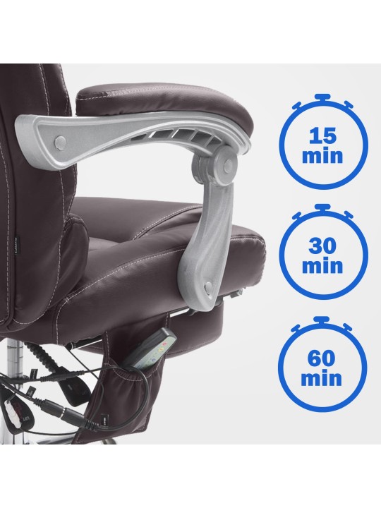 Pacific irodai szék masszázs funkcióval V2, barna