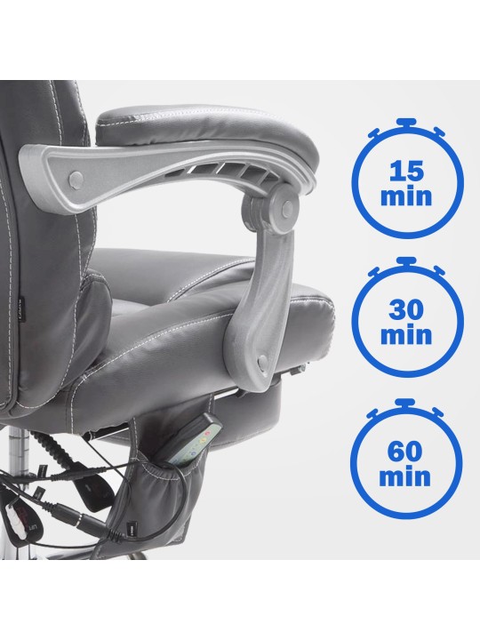 Pacific irodai szék masszázs funkcióval V2, szürke