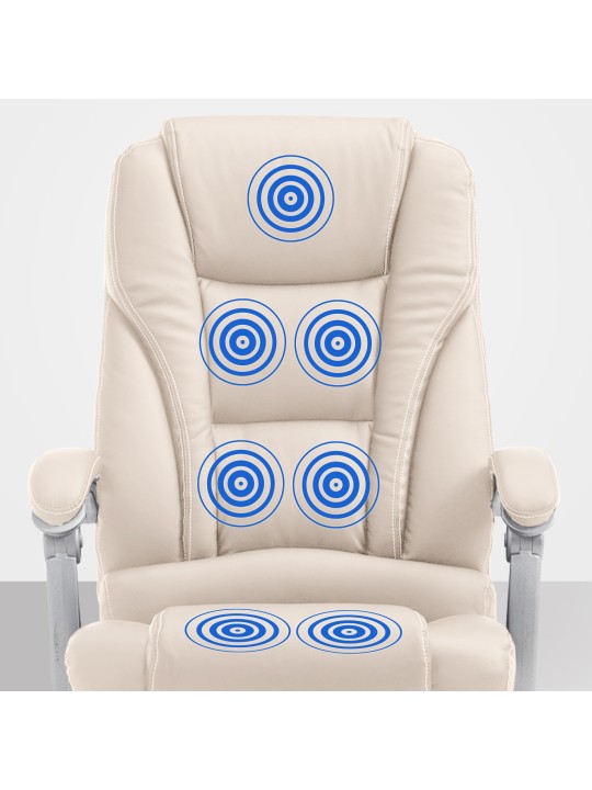 Pacific irodai szék masszázs funkcióval V2, krém