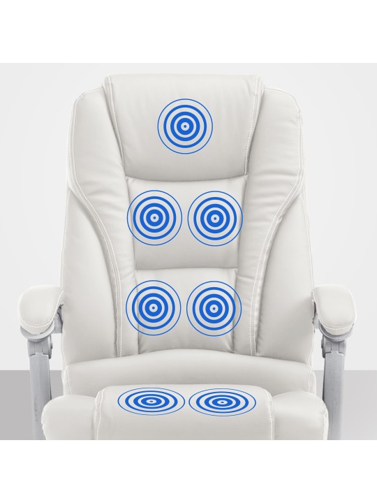 Pacific irodai szék masszázs funkcióval V2, fehér