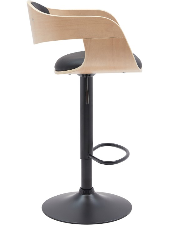 2 db Kingston B műbőr bárszék készlet, natúr/fekete