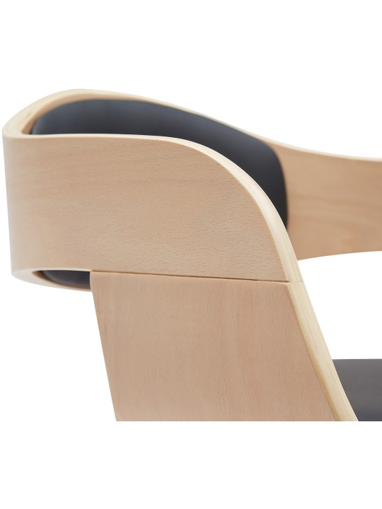 2 db Kingston B műbőr bárszék készlet, natúr/fekete