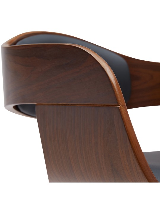 2 db Kingston B műbőr bárszék készlet, dió/fekete 2 db Kingston B műbőr bárszék készlet, dió/fekete