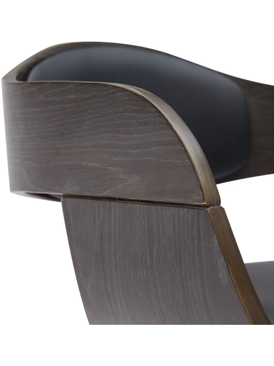 2 db Kingston B műbőr bárszék készlet, fekete/szürke