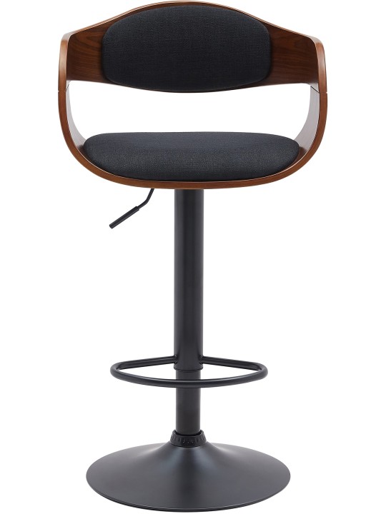 2 db Kingston B szövet bárszék készlet, dió/fekete