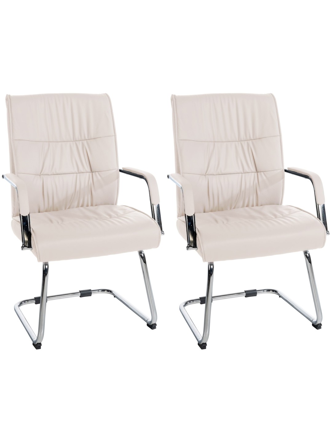 2 db-os Sievert látogatói szék készlet, krém