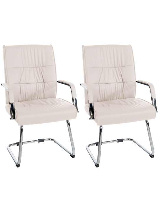 2 db-os Sievert látogatói szék készlet, krém