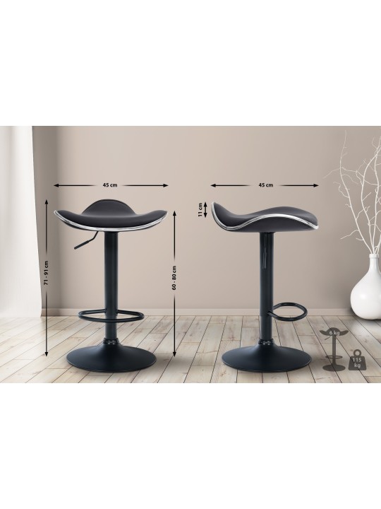 Bárszék Shanghai műbőr, fekete Bárszék Shanghai műbőr, fekete