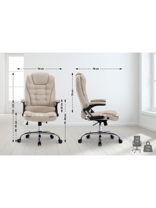 Irodai szék Thor anyagból, krém