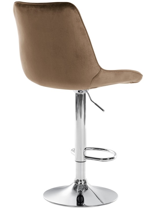2 db bárszék szett Toni bársony króm, barna