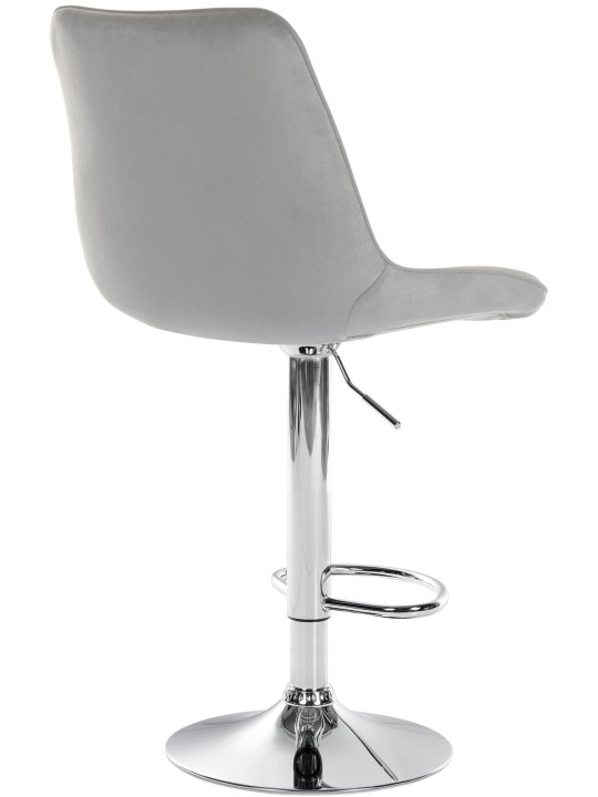 2 db bárszék szett Toni bársony króm, szürke