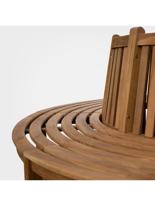 Nila fapad 206cm kerek háttámlával, barna