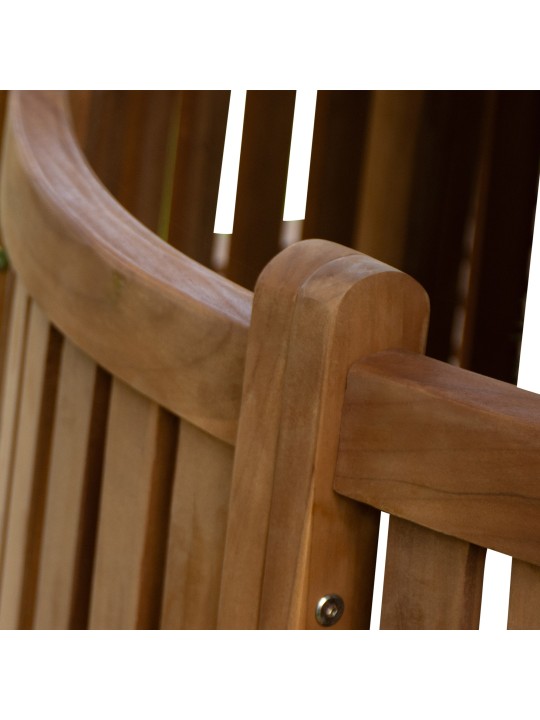 Nila fapad 206cm kerek háttámlával, barna